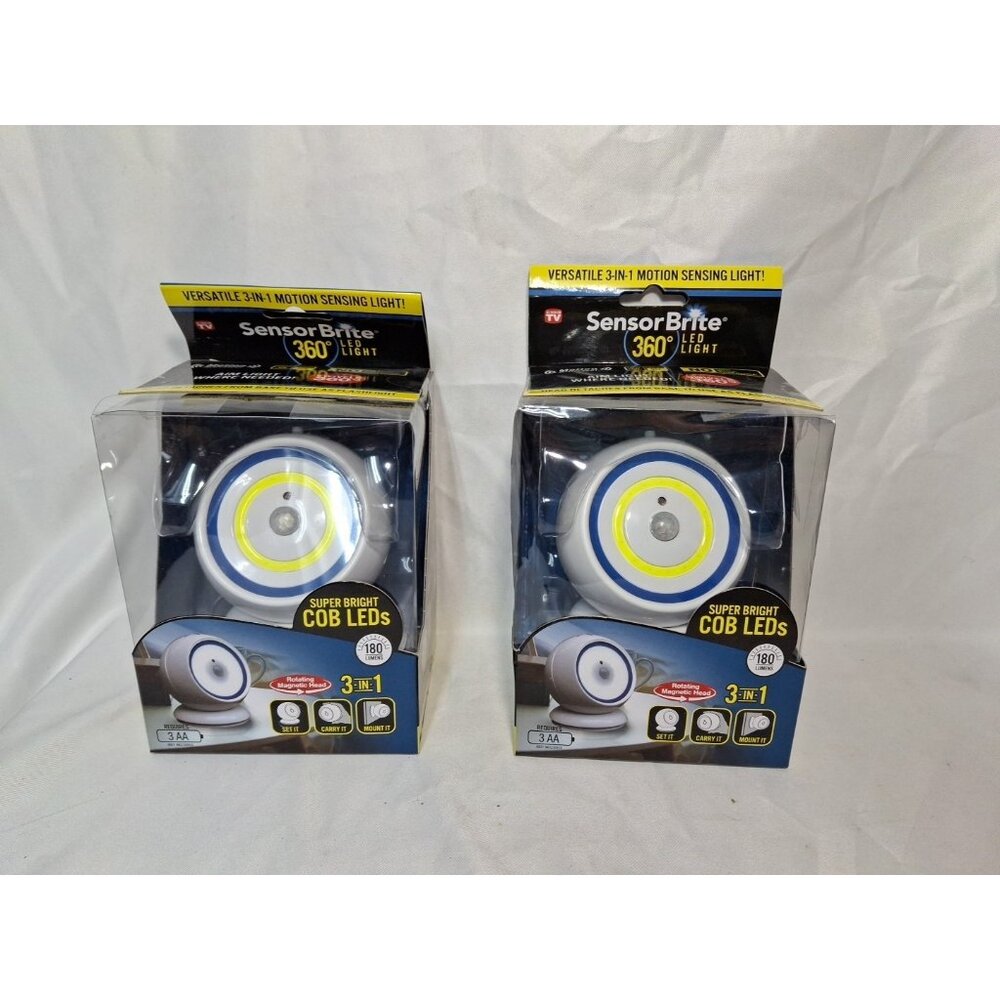 2 Sensor Brite 360 LED Motion Activated Light for Night Use with 360° Swivel NOP